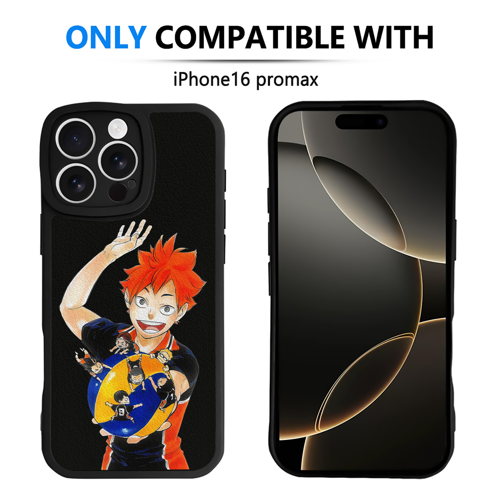 （画像用） ハイキュー!! Haikyu!! 【iPhone 16シリーズ対応】シリコンスマホケース（レザー調） 材質：シリコン